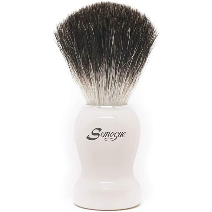 Semogue Pharos-c3 Pure Black Badger Shaving Brush - Arctic White