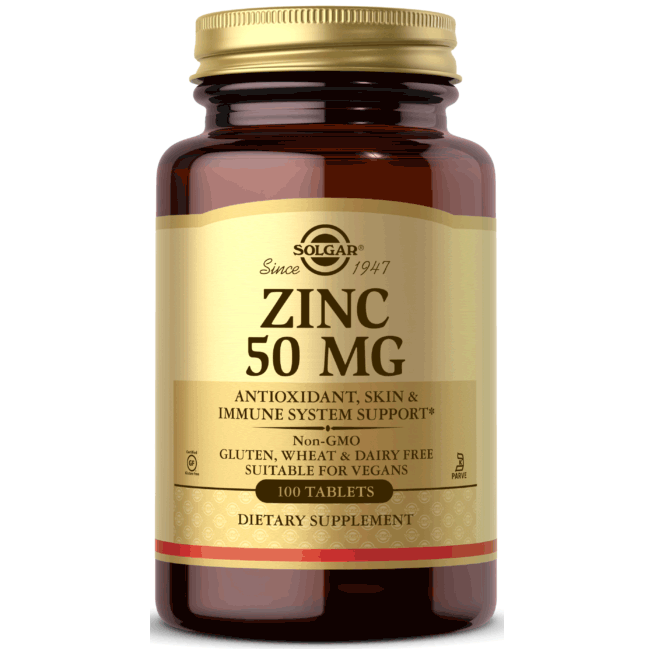 SOLGAR Solgar Kosher Zinc 50 100Tabs Dietary Supplements
